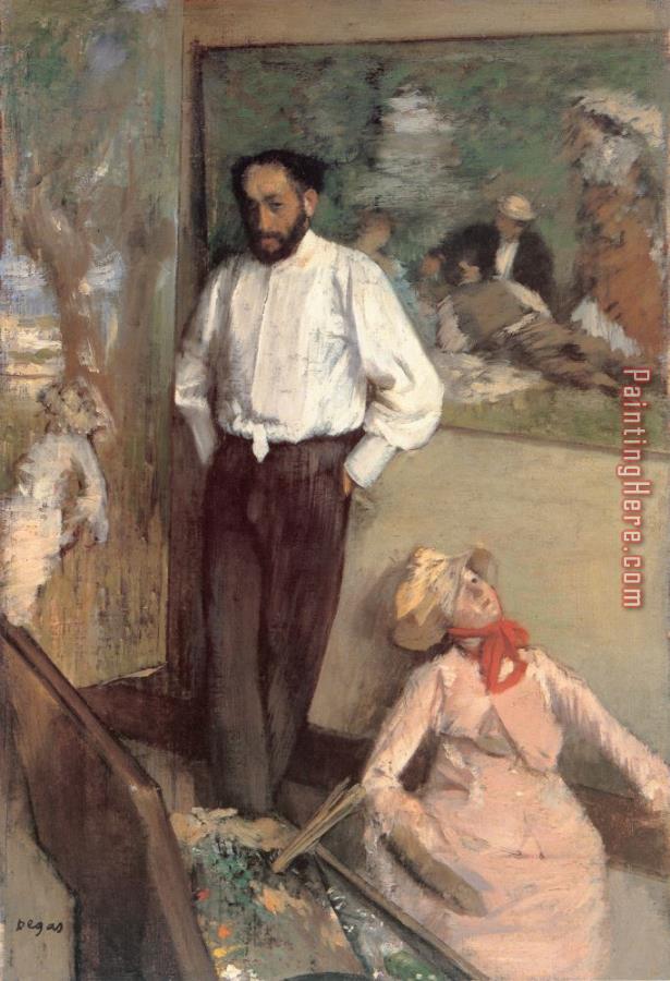 Edgar Degas Portrait of The Painter Henri Michellevy